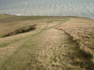 Steep walk down at Beachy Head